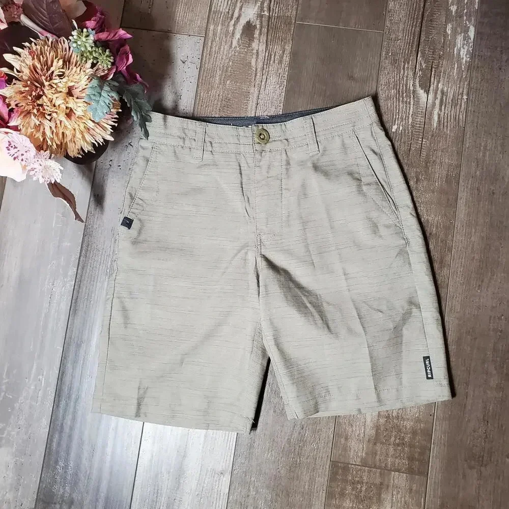 Rip Curl Men's Size 24 Beige Board Shorts Swim Trunks 